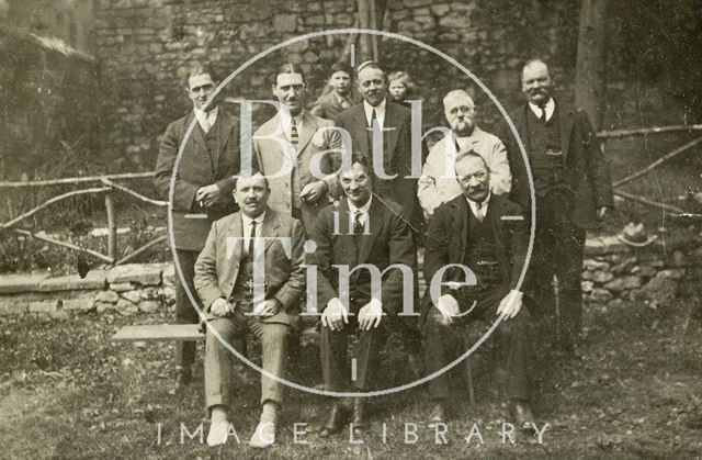 In the garden of the Larkhall Inn, Bath c.1900