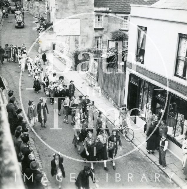 Girl Guides parade in Larkhall, Bath 1952