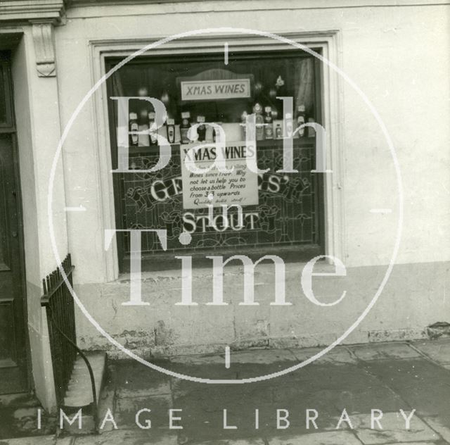 The window of the Larkhall Inn, Bath 1956