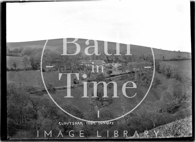 View of Cloutsham Farm from Dunkery near Minehead, Somerset c.1909