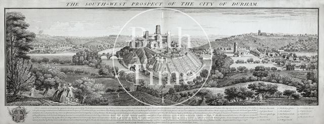 The South West Prospect of the City of Durham 1745