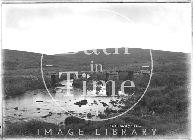 Teign Head Clapper Bridge, Dartmoor, Devon 1906