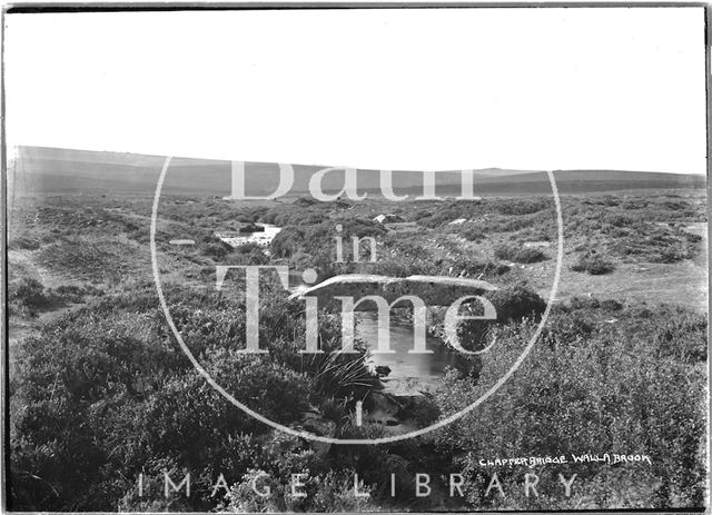 Clapper Bridge, Walla Brook, Dartmoor, Devon 1906