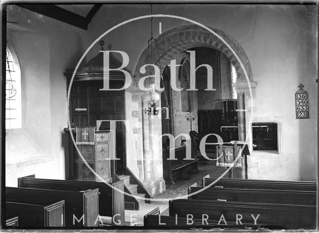 Archway inside Holy Trinity Church, Sutton Montis, South Cadbury, Somerset c.1910