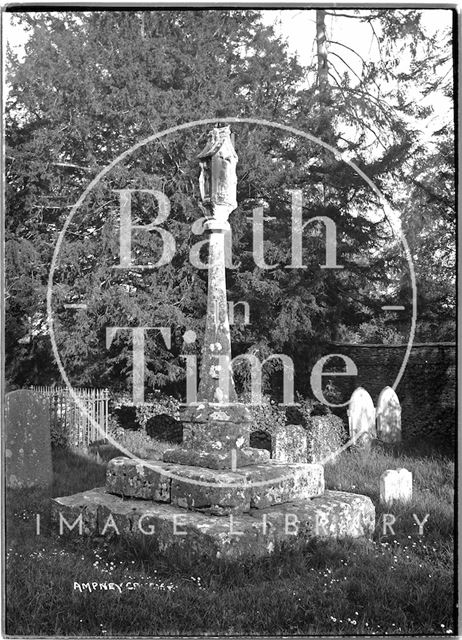 Churchyard cross, Ampney Crucis, Gloucestershire c.1935