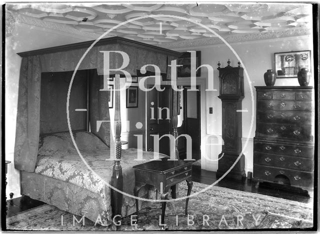 Bedroom inside Poundisford Park near Pitminster, Somerset c.1920