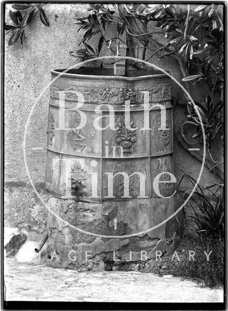 Garden cistern, Poundisford Park near Pitminster, Somerset c.1920