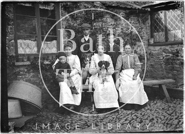 Group portrait, Cloutsham Farm near Minehead, Somerset 1909