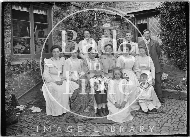 Group portrait, Cloutsham Farm near Minehead, Somerset 1909