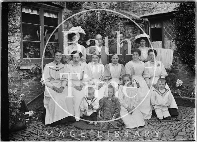 Group portrait, Cloutsham Farm near Minehead, Somerset 1909