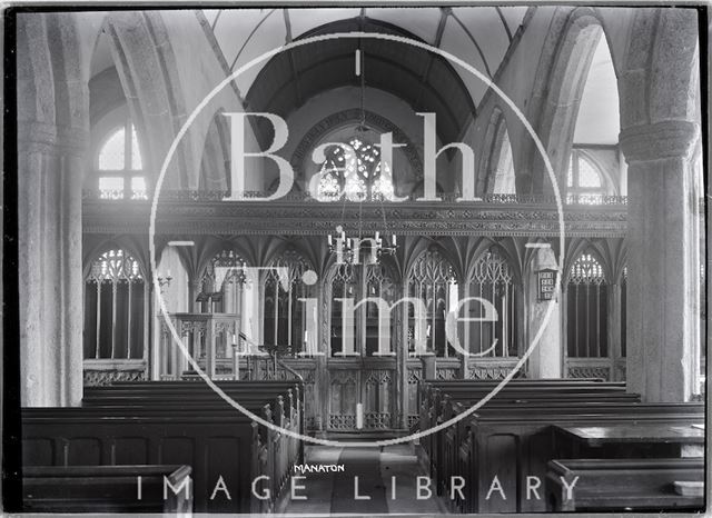 Screen inside the Church of St. Winifred, Manaton, Dartmoor, Devon 1928