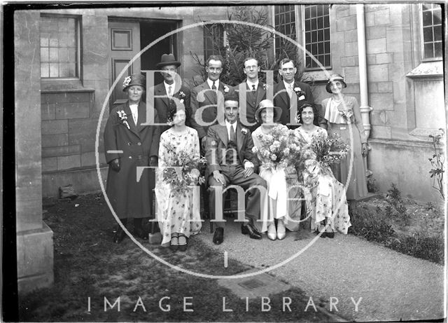 Wedding group for Ms Baker, Entry Hill, Bath c.1930