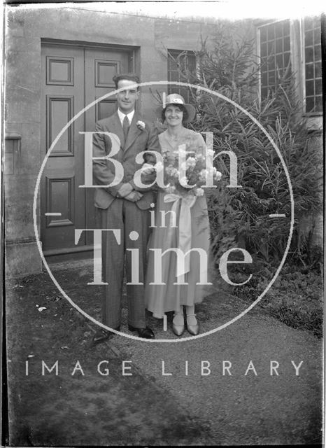 Wedding portrait for Ms Baker, Entry Hill, Bath c.1930