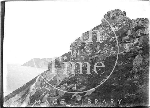 Cliffs near Lynmouth, Exmoor, Devon c.1920