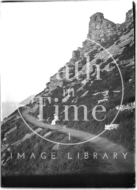 Coastal path near Lynmouth, Exmoor, Devon c.1910