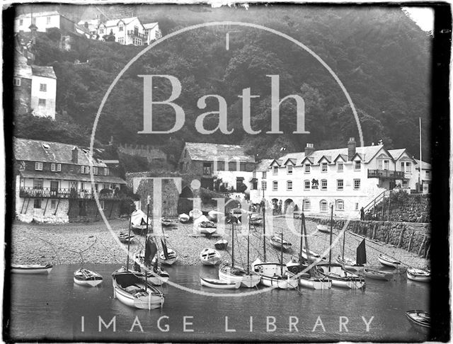 The harbour at Clovelly, Devon c.1930