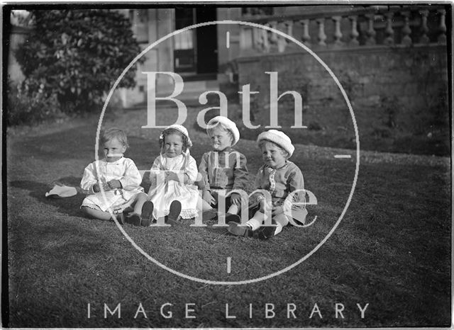 Children playing in a garden c.1915