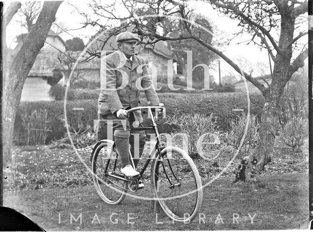 Portrait of a gentleman on a bicycle c.1900