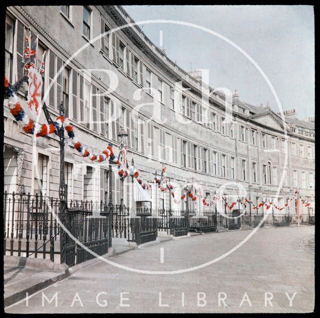 Dufaycolor view of Lansdown Crescent, Bath 1937