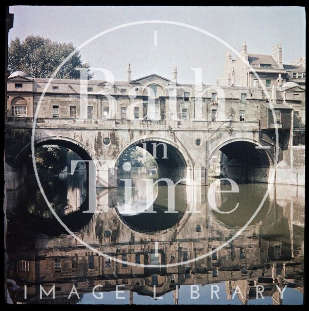 Dufaycolor view of Pulteney Bridge, Bath 1937