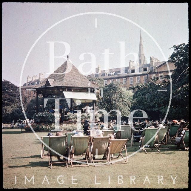 Dufaycolor view of Parade Gardens, Bath 1937