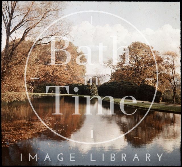 Dufaycolor view of the lake in Royal Victoria Park, Bath 1937