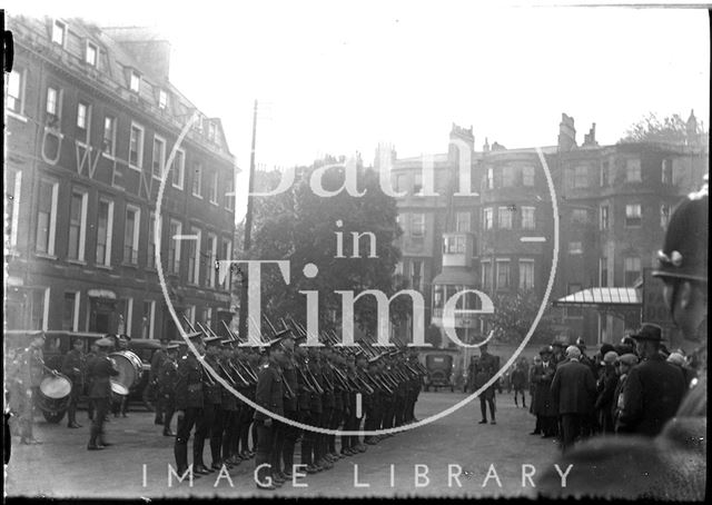 Cadets inspection in Alfred Street, Bath c.1920