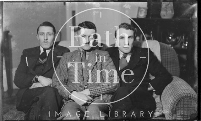 Three unidentified young men posing for the camera c.1919