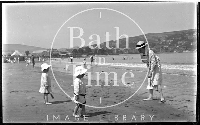 A family day at the beach at Minehead, Somerset 1914