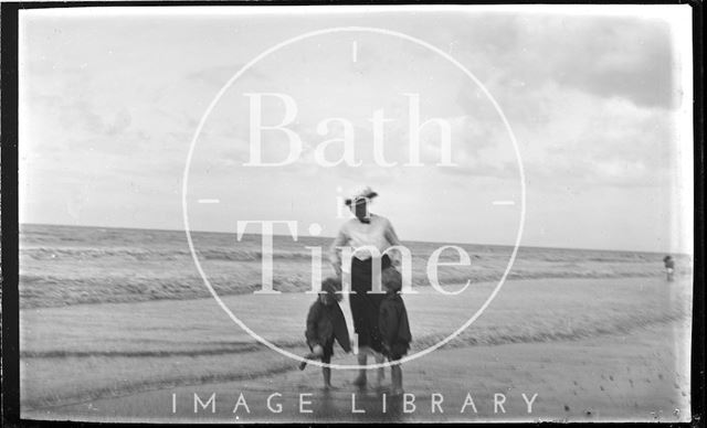 A family day at the beach at Minehead, Somerset 1914