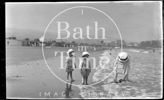 A family day at the beach at Minehead, Somerset 1914