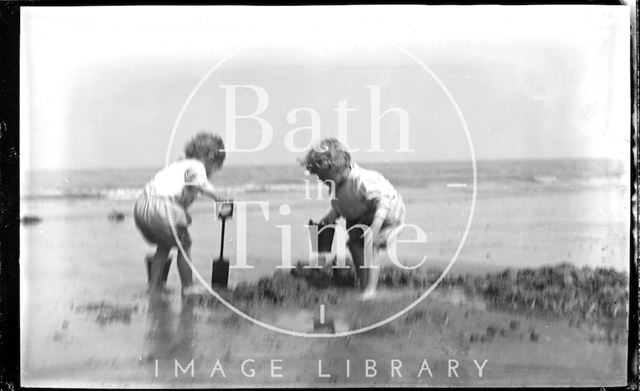 A family day at the beach at Minehead, Somerset 1914