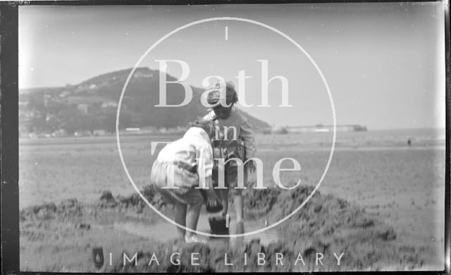 A family day at the beach at Minehead, Somerset 1914