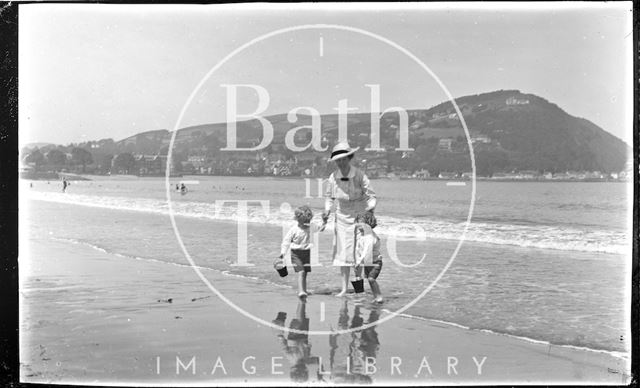 A family day at the beach at Minehead, Somerset 1914