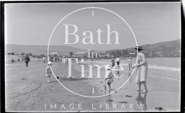 A family day at the beach at Minehead, Somerset 1914