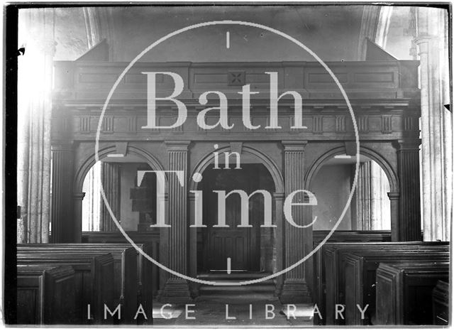 Interior of All Saints' Church, Selworthy, Somerset c.1910