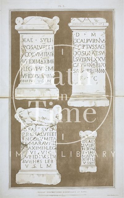 Roman Inscriptions Discovered at Bath 1802