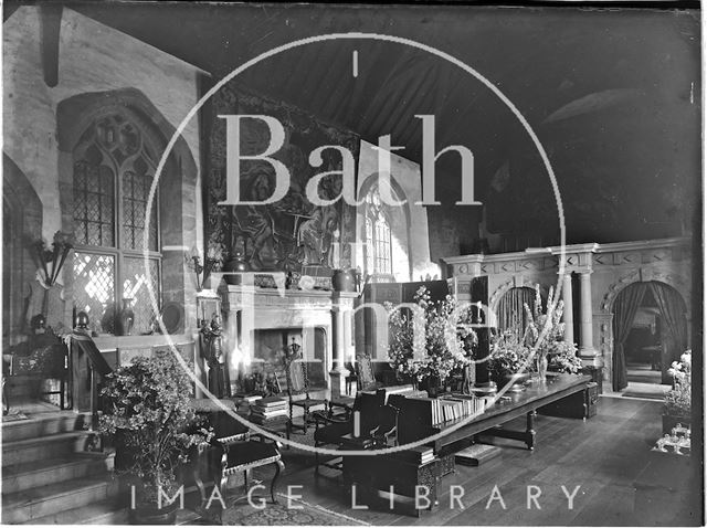 Interior of Coker Court, East Coker near Yeovil, Somerset c.1920