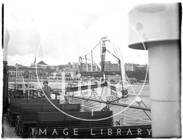 View from a passenger ship of the seafront at Southsea, Hampshire 1933