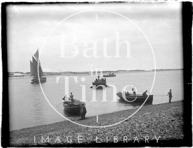 View of various sailing vessels at Southsea, Hampshire 1933