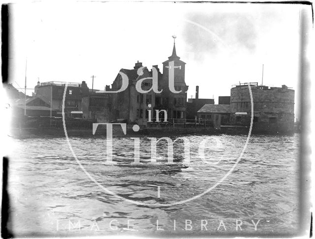 View from boat of either Isle of Wight or Southsea, Hampshire area 1933