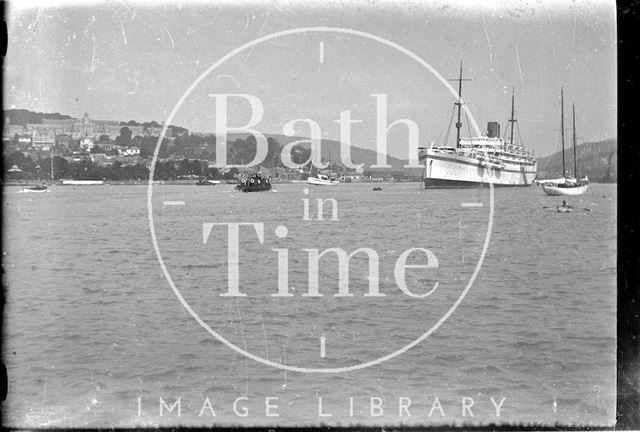 A passenger liner in Dartmouth, Devon c.1930