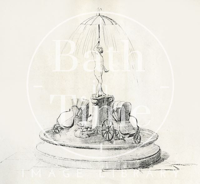 A rejected design for a fountain, Abbey Church Yard, Bath c.1855