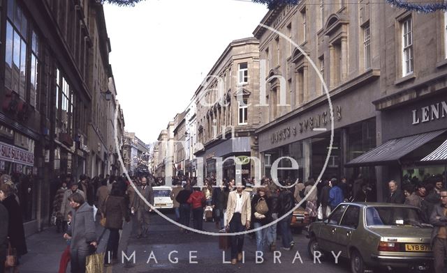 Christmas Shopping in Stall Street, Bath 1979