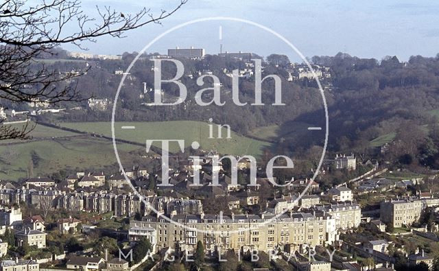 View of Widcombe Crescent from Beechen Cliff, Bath 1979