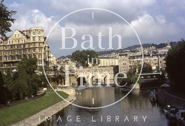 Pulteney Bridge and Empire Hotel, Bath 1979