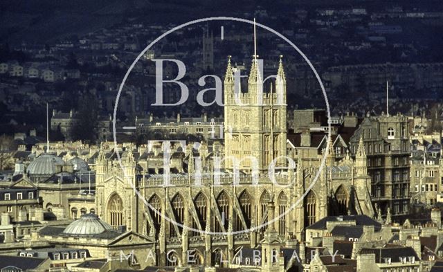 View of the Abbey from Beechen Cliff, Bath 1979