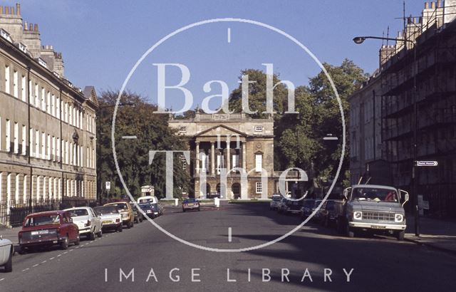 The Holburne Museum, viewed up Great Pulteney Street, Bath 1979