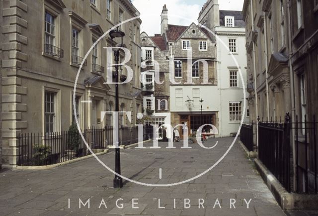 Sally Lunn's, viewed from North Parade Buildings (previously Gallaway's Buildings), Bath 1979