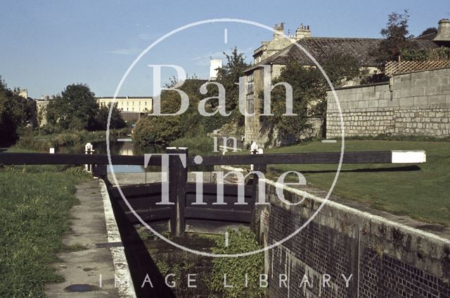 Lock on the Kennet and Avon Canal, Bathwick, Bath 1979